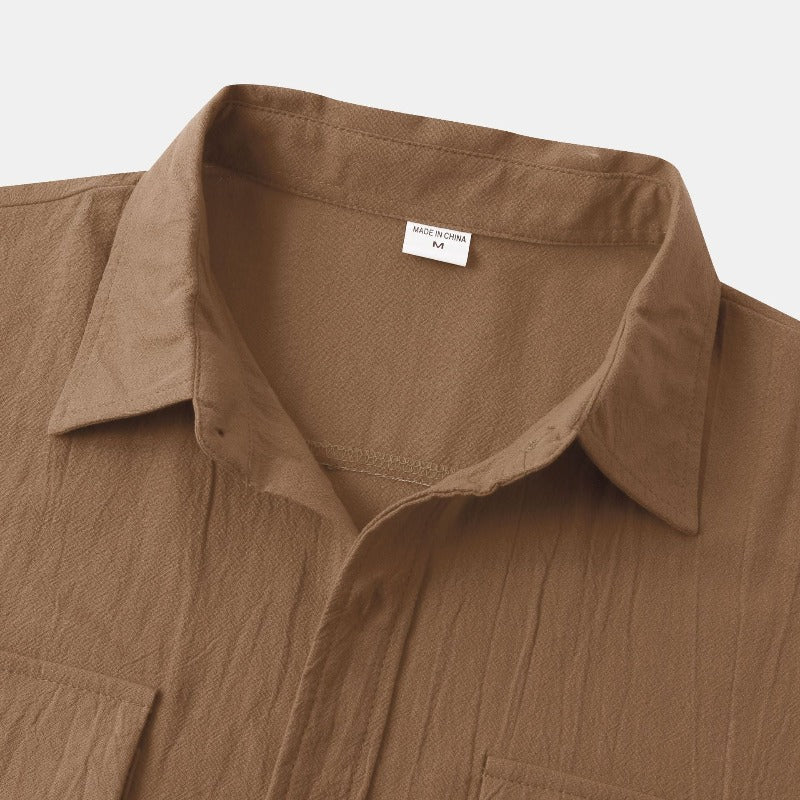 Linen Short-Sleeved Shirts Men's Shirts