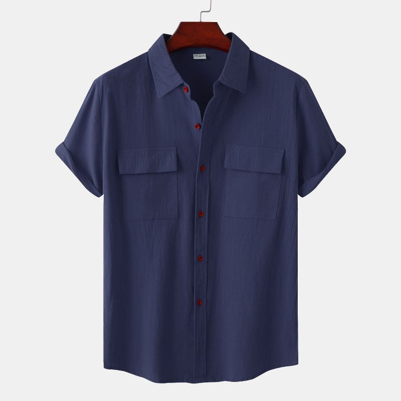 Linen Short-Sleeved Shirts Men's Shirts