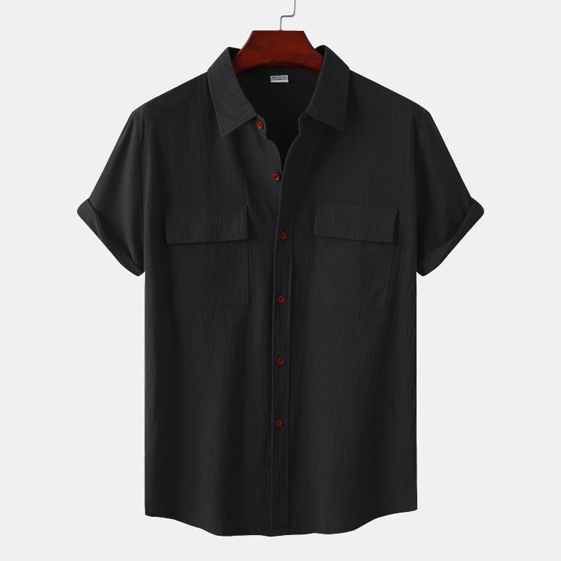 Linen Short-Sleeved Shirts Men's Shirts