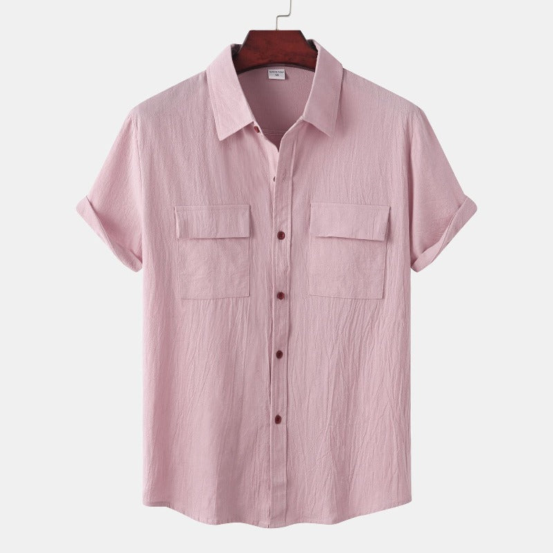 Linen Short-Sleeved Shirts Men's Shirts