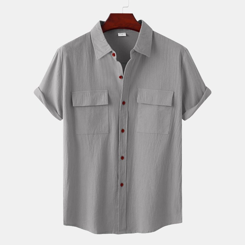 Linen Short-Sleeved Shirts Men's Shirts