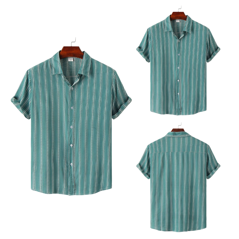 Semi-Formal Striped Short Sleeve Shirt