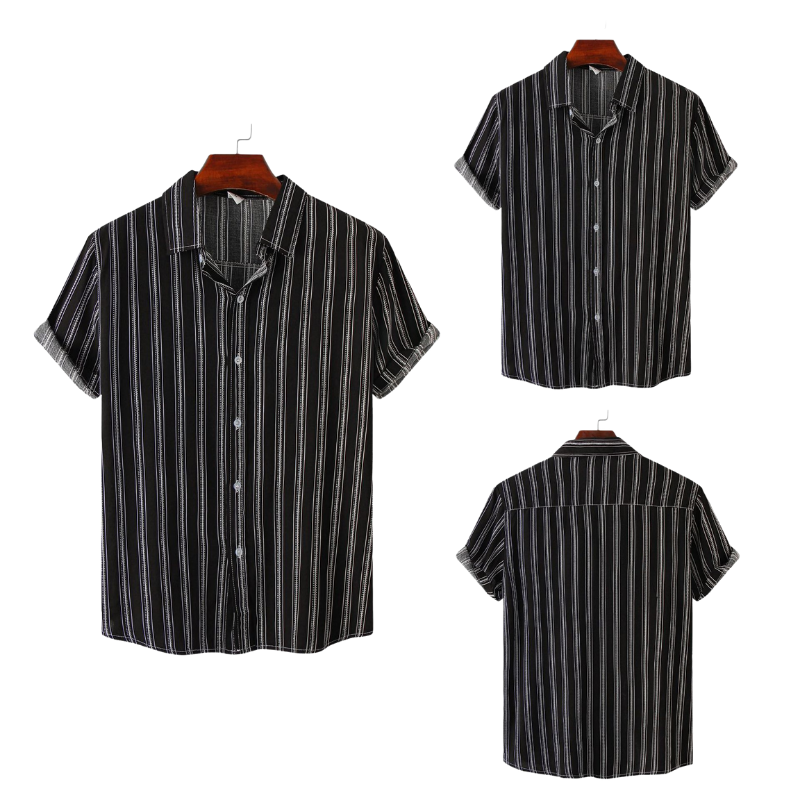 Semi-Formal Striped Short Sleeve Shirt